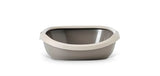 Savic Katzentoilette Happy Planet Gizmo mit Rand mocca warm grey