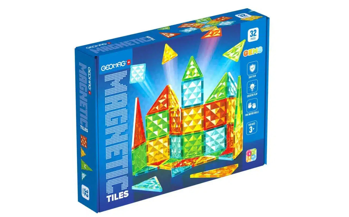 Oku Geomag magnetische Fliesen Edelsteine 32 Stück