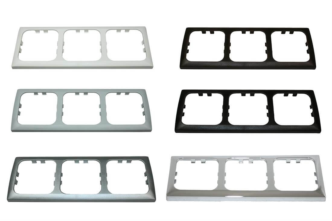 Opal afdekraam 3 voudig zilver
