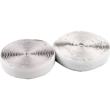 Creativ Company Klett-Klettverschluss, selbstklebend, B: 20 mm, weiß, 5 m 1 Rolle