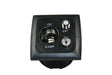 C-line 12 Volt Steckdose mit Antenne und Satellitenanschluss mit opalem Abdeckrahmen schwarz