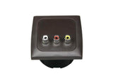 C-line video en audio contactdoos met opal afdekraam bruin - zonder verkoopverpakking