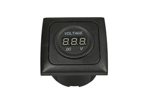 C-line voltmeter camper en caravan met opal afdekraam zwart
