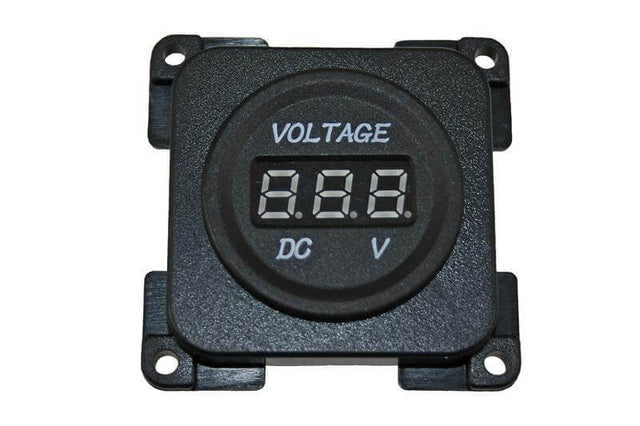 C-line voltmeter camper en caravan zwart