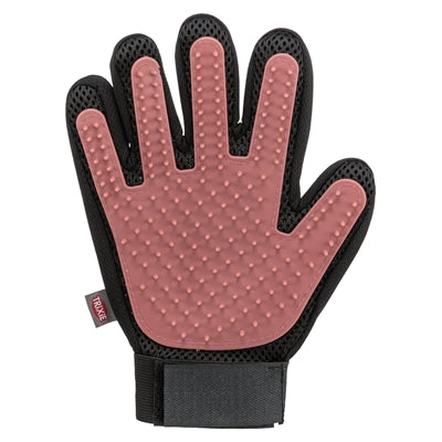 Trixie Fellpflegehandschuh Netzmaterial TPR rosa schwarz