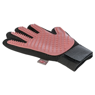 Trixie Fellpflegehandschuh Netzmaterial TPR rosa schwarz