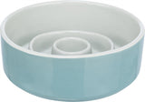 Trixie Futternapf für langsames Fressen, Keramik, graublau