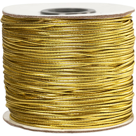 Creativ Company elastische Kordel, Stärke 1 mm, Gold, 100 m 1 Rolle