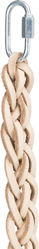 Trixie Spielzeugschnürsenkel aus Leder mit Holzperlen natur
