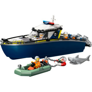 Lego® City-Verfolgungsjagd mit Polizeiboot, wirklich schwimmfähig – 60456