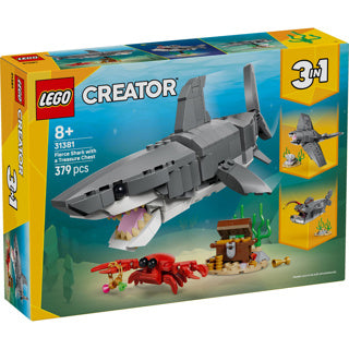 Lego Bauspielzeug „Wilder Hai mit Schatztruhe“ (31381)