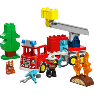 Lego Duplo Town 10473 Feuerwehrauto mit Schlauch und Feuerwehrmann