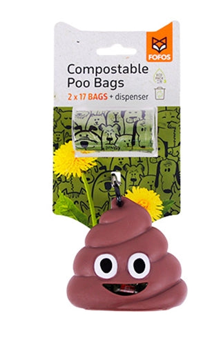Fofos Poop Taschenhalter Turd mit 34 Kotbeutel