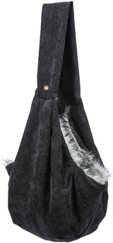 Trixie Hundetasche Bauchträger weich schwarz grau
