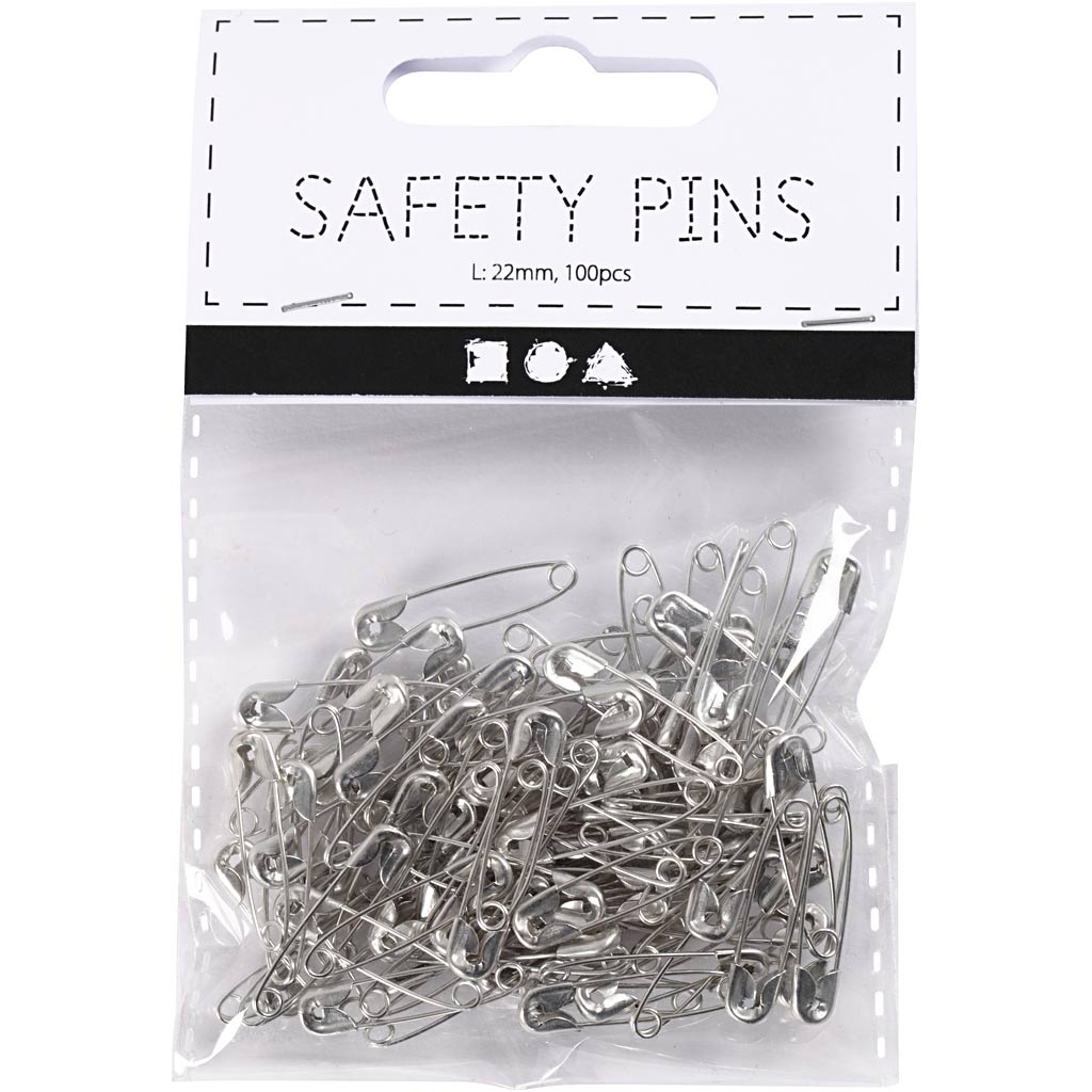Creativ Company Safety Pins Silber, 100..