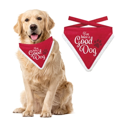 Plenty Gifts Weihnachtshalstuch „Good Dog“ in Rot