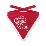 Plenty Gifts Weihnachtshalstuch „Good Dog“ in Rot