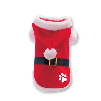 Plenty Gifts Weihnachts-Hundemantel, Weihnachtsmann-Pfote, rot