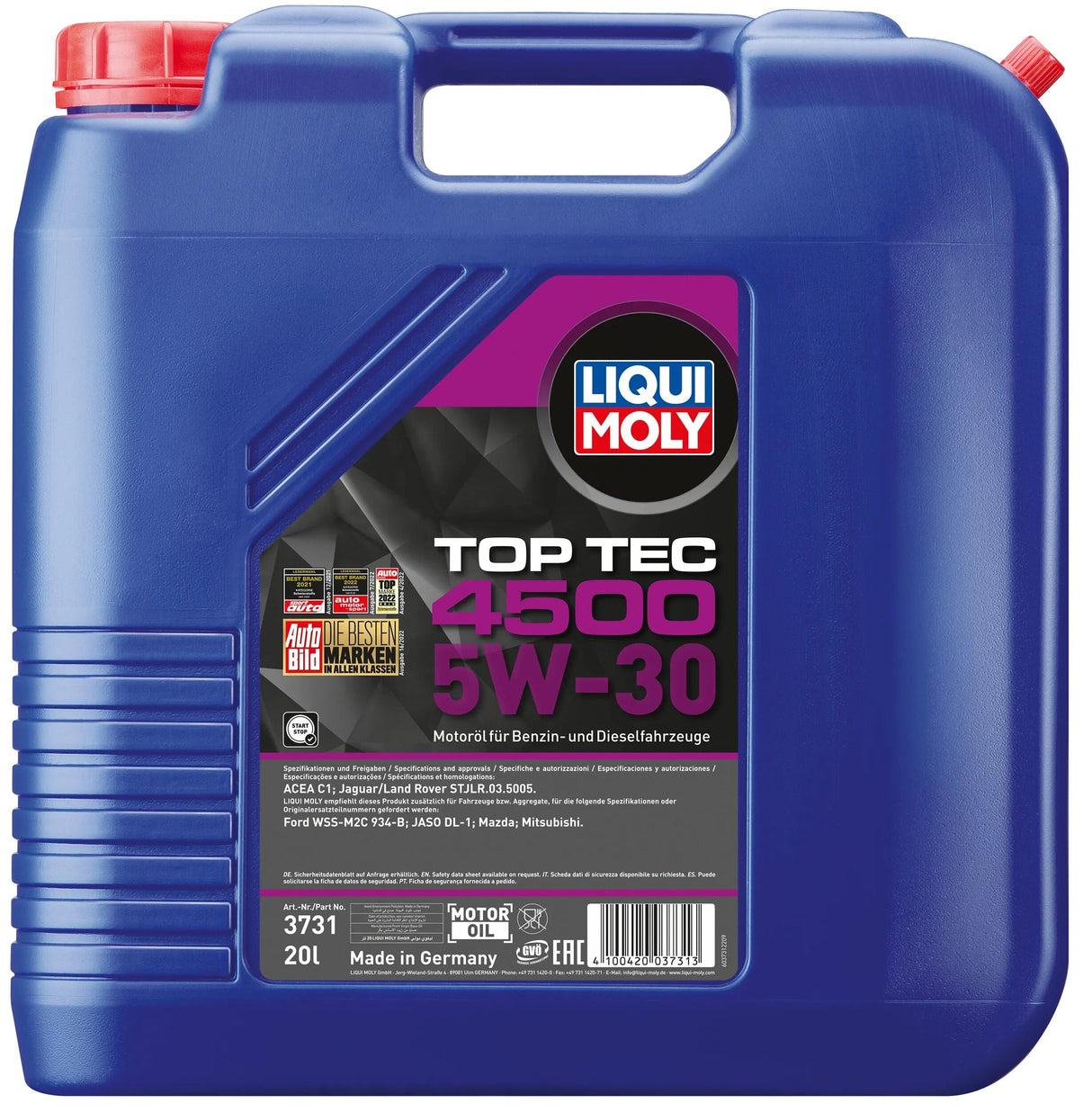 Liqui Moly Motoröl Top Tec 4500. Öl Toptec4500 5w-30 20l