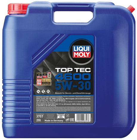 Liqui Moly Motoröl Top Tec 4600. Motoröl 5w30 20l Top Tec 4600