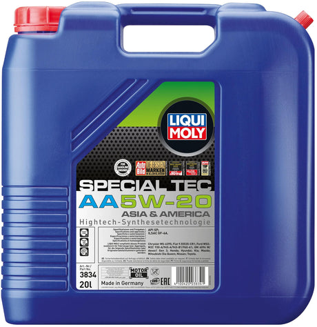 Liqui Moly Motoröl Special Tec AA. Motoröl 5W-20 20L LM Special Tech AA