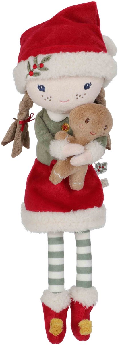 Little dutch kerstpop in doos rosa 35cm grs