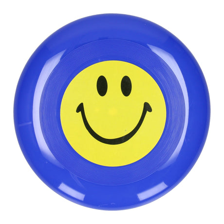 Frisbee met lachgezicht blauw
