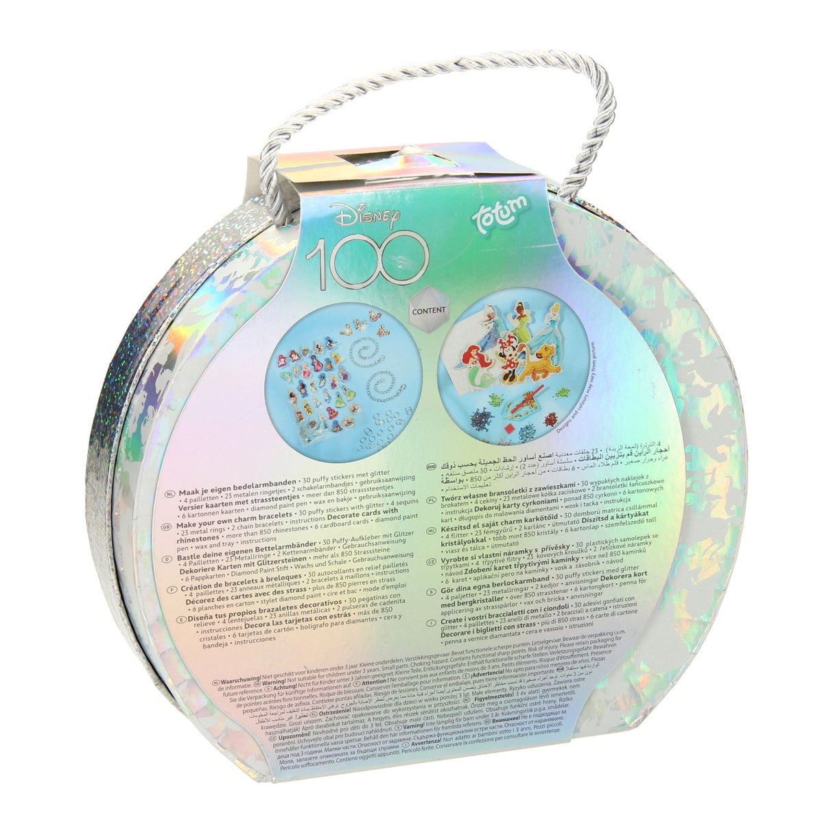 Disney 100 Bastelkoffer 2in1 zur Herstellung von Armbändern mit Diamantmalerei