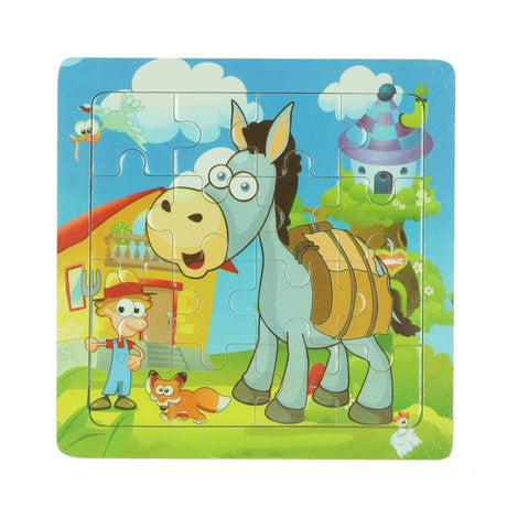 Holzpuzzle Tier, 16-tlg.