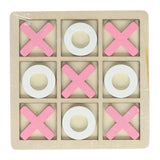 Tic-Tac-Toe-Spiel aus Holz – 14 x 14 cm