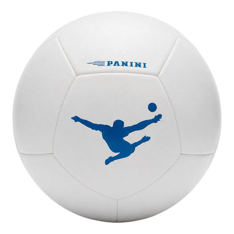 Panini voetbal maat 5 wit met blauw logo