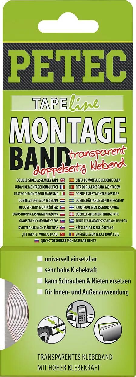 Petec Montageband Montageband 2mx19mm tra