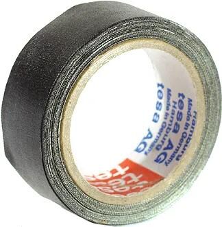 Tesa Textilband Perfect Extra Power Rollen aus Stoffhahn 19 mm, 2,75 m schwarz