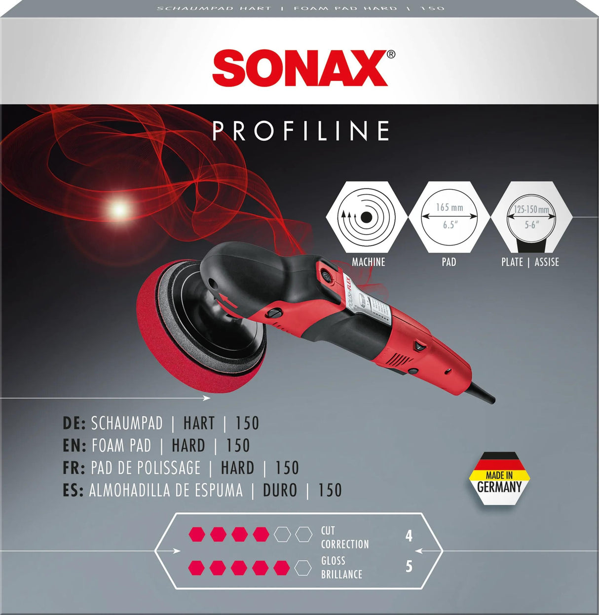 SONAX Polierschwamm Schaumstoff-Pad Härter 150