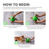 Outward Hound Nina Ottosson Hund Snuffle n' Treat Ball grün