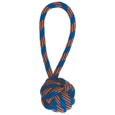 Happy Pet Ropee Ball Tugger Zahnseide Seil blau orange
