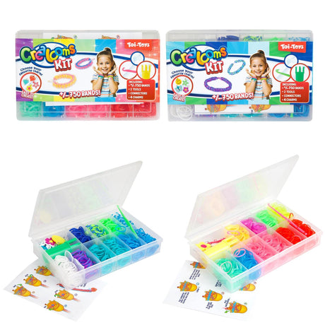 Toi-toys Webstuhlband-Set 750-teilig + Anhänger + Werkzeug