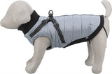 Trixie Hundemantel Pontis mit Geschirr grau