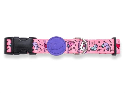 Morso Hundehalsband recyceltes süßes Tweet-Rosa