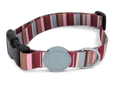 Morso Hundehalsband recycelt Skyline rot rosa
