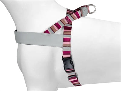 Morso norwegisches Hundegeschirr, recyceltes Skyline-Rot-Rosa