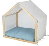 Trixie Hundekorb Zelt Lias Holzsand Blau