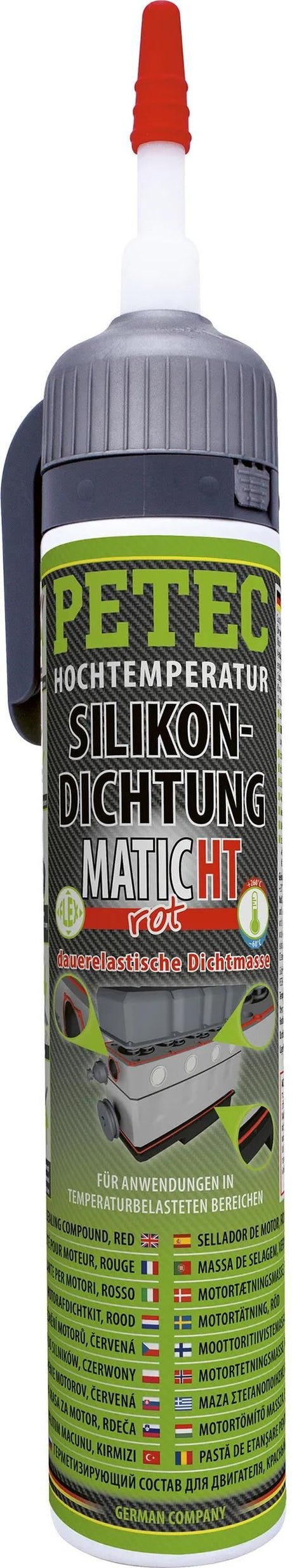 Petec Dichtpaste Silikondichtungen 200 ml rot matic ht