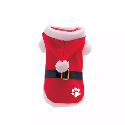 Plenty Gifts Weihnachts-Hundemantel, Weihnachtsmann-Pfote, rot