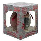 Plenty Gifts Weihnachtskugel mattiert grau Katze rot
