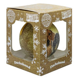 Plenty Gifts Weihnachtskugel gefrostet Dackel Gold