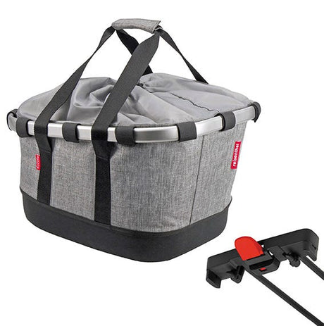 Abi klickfix Fahrradkorb hinter Bikebasket GT Uniklip Twist grau