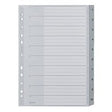 Numerische Tabs Leitz 1280 grau PP (Polypropylen)
