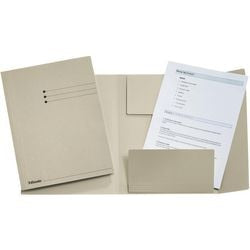 Mappen esselte 3 flappen a4 240x318mm grijs
