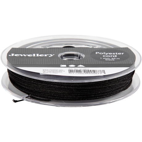 Kreativunternehmen https: www.cchobby.nl polyester-cord-thickness-1-mm-black-50-m-1-roll